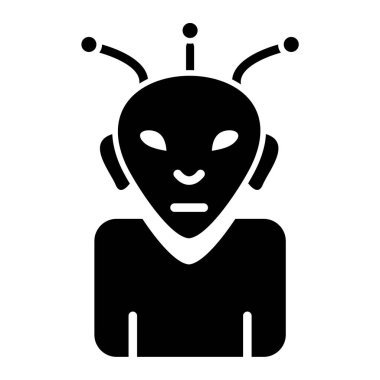 robot. Web simgesi basit illüstrasyon