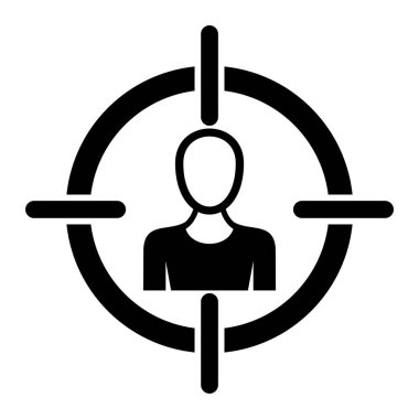 Hedef. Web simgesi basit illüstrasyon