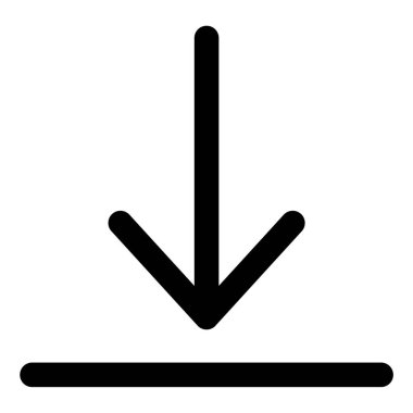 Aşağı ok. Basit resimleme