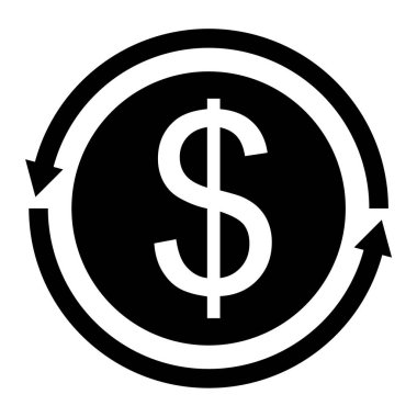 Dolar. Web simgesi basit illüstrasyon