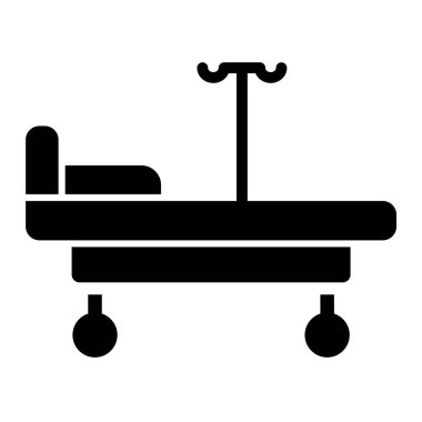 Hastane yatağı ikon vektör illüstrasyonu
