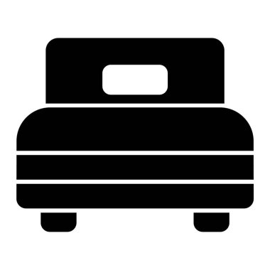 Yatağa. Web simgesi basit illüstrasyon