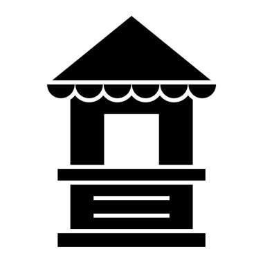 Modern yapı simgesinin vektör illüstrasyonu