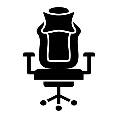 ofis sandalyesi ikon vektör illüstrasyonu