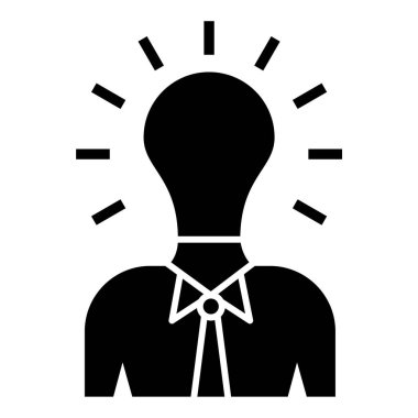 İş adamı. Web simgesi basit illüstrasyon