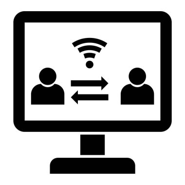 kullanıcı bağlantısı. Web simgesi basit illüstrasyon