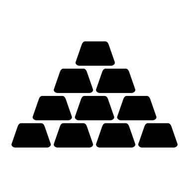 Altın külçeleri ikonu. vektör illüstrasyonu