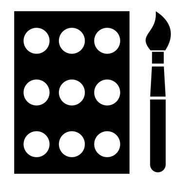 Boya fırçası. Basit resimleme