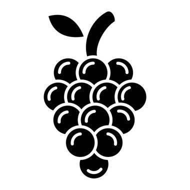 üzüm ikonu vektör illüstrasyonu