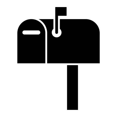 Posta kutusu. Web simgesi basit illüstrasyon