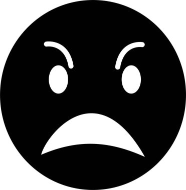 üzgün yüz simgesi, vektör illüstrasyonu