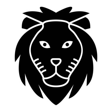 Aslan başı logo vektör illüstrasyon tasarımı