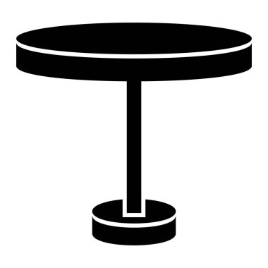 Masa simgesi. Web için tablo vektör simgelerinin özet çizimi