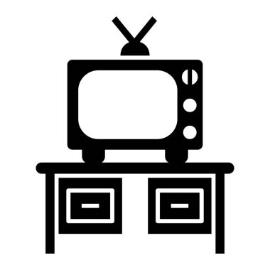 TV simgesi, basit vektör illüstrasyonu