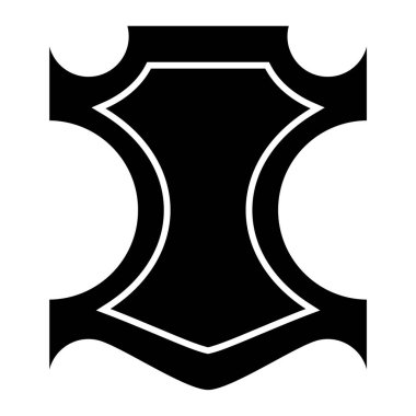 Bir kalkan simgesinin vektör illüstrasyonu