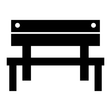 Yedek kulübesi Web simgesi basit illüstrasyon