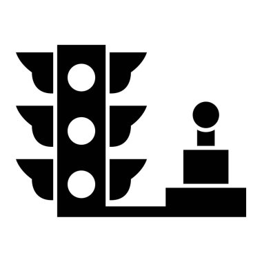 Trafik işaretlerinin vektör illüstrasyonu.