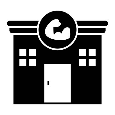 Spor salonu. Web simgesi basit tasarım