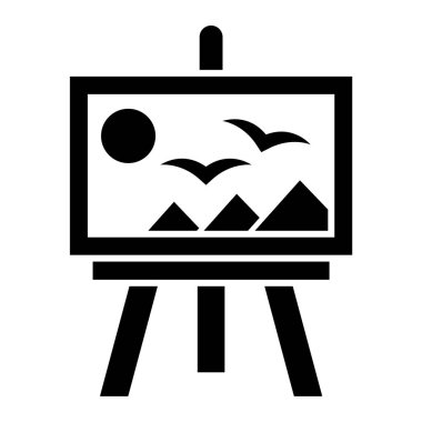 Şövale. Web simgesi basit illüstrasyon