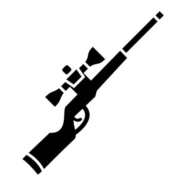 Ikona Zbraně Černobílá Vektorová Ilustrace — Stockový vektor