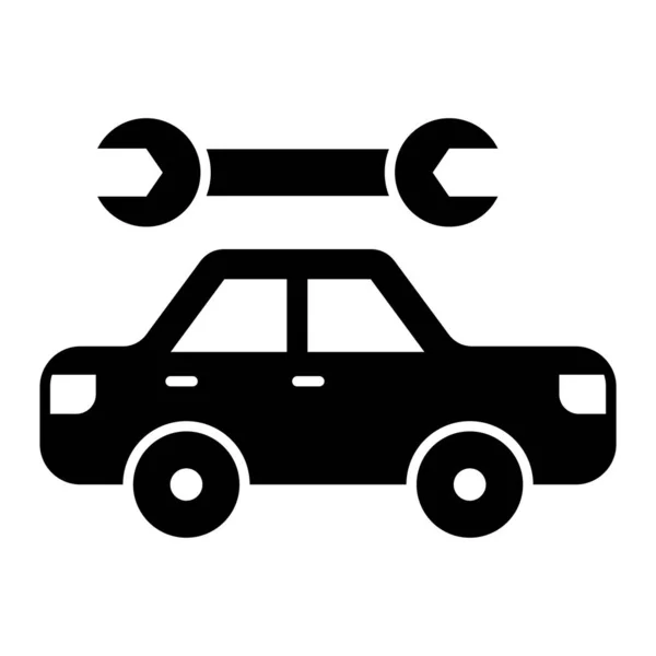 Car Service Icon Flat Design Style — стоковый вектор