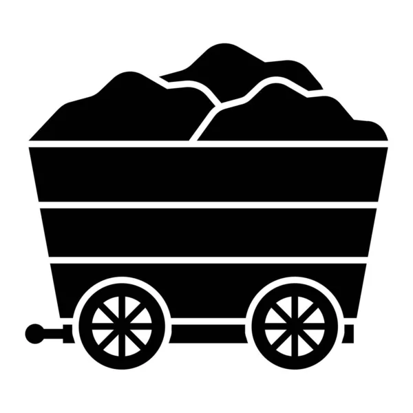 Coal Mine Icon Outline Illustration Farm Vector Icons Web — Stock Vector