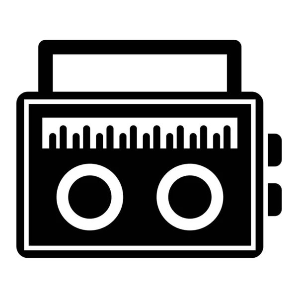 Music Player Icon Outline Illustration Radio Vector Icons Web — стоковый вектор