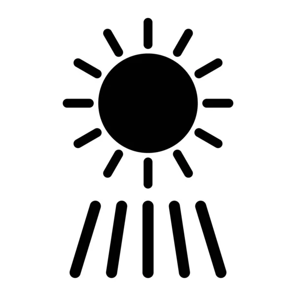 Sol Icono Vector Ilustración — Archivo Imágenes Vectoriales