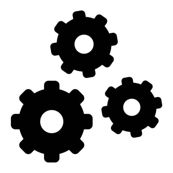 Gears Icon Flat Illustration Gear Vector Icons Web — Stock Vector