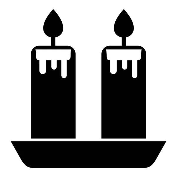 Candle Web Icon Simple Illustration — 스톡 벡터