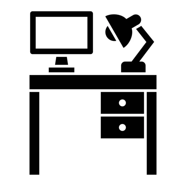 Arbeitsplatz Web Symbol Einfache Illustration — Stockvektor