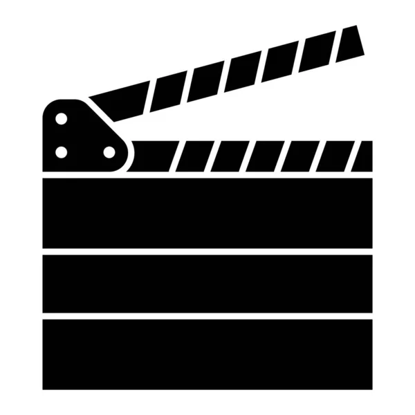 Movie Clapper Icon Flat Illustration Film Clapperboard Vector Icons Web — Stock Vector