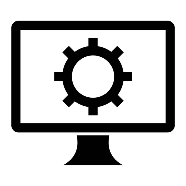 Ajustes Icono Web Diseño Simple — Archivo Imágenes Vectoriales