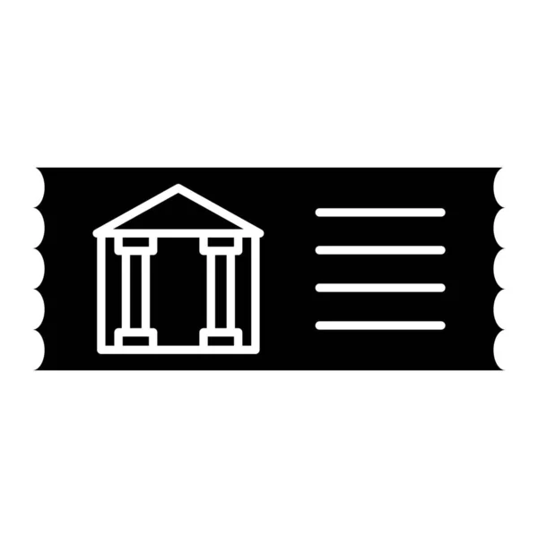Icono Del Banco Vector Ilustración — Vector de stock