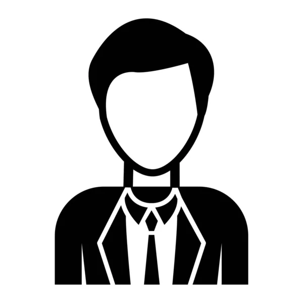 Homme Affaires Icône Avatar Illustration Simple Des Icônes Vectorielles Personne — Image vectorielle