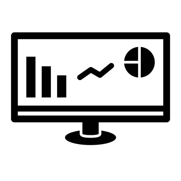 Monitor Počítače Jednoduchá Ilustrace — Stockový vektor
