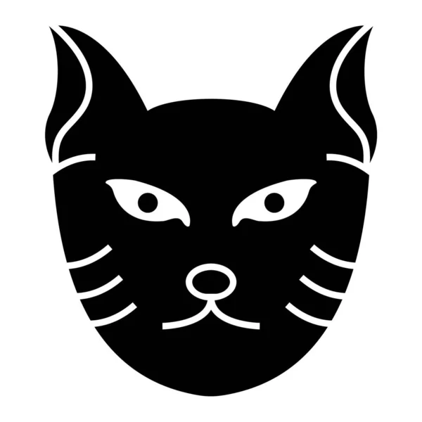 Εικονίδιο Προσώπου Γάτας Διανυσματική Απεικόνιση — Διανυσματικό Αρχείο