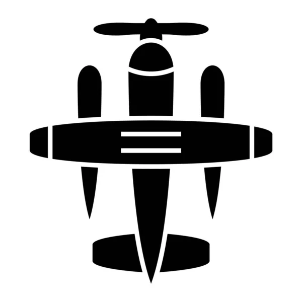 飛行機のアイコン ウェブ用のヘリコプターのベクトルアイコンの簡単なイラスト — ストックベクタ