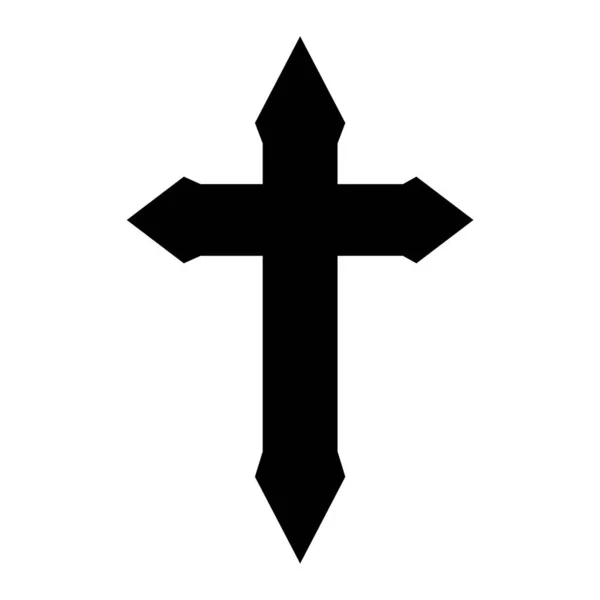 Kreuz Web Symbol Einfache Illustration — Stockvektor