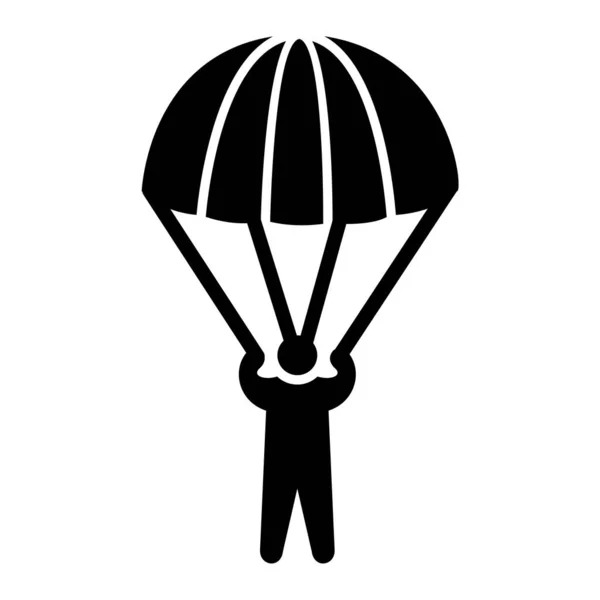 Parachute Web Icon Simple Design — Stock Vector