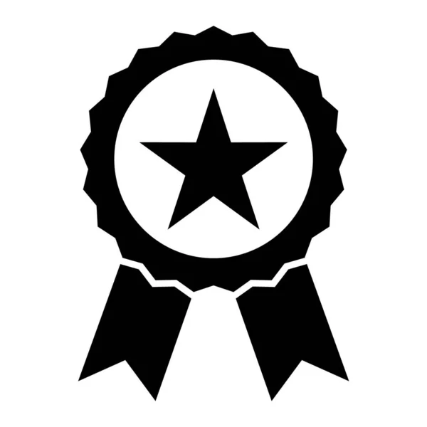 Abzeichen Mit Stern Auszeichnung Symbol Vektor Illustration Grafik Design — Stockvektor