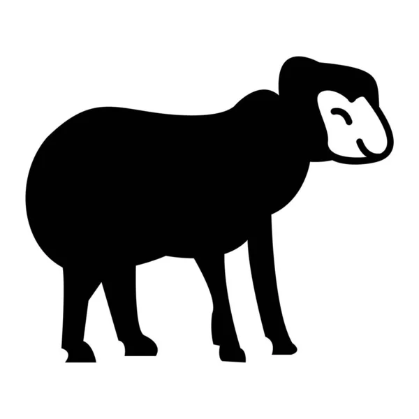 Black Sheep Illustration Vector White Background — Stock Vector