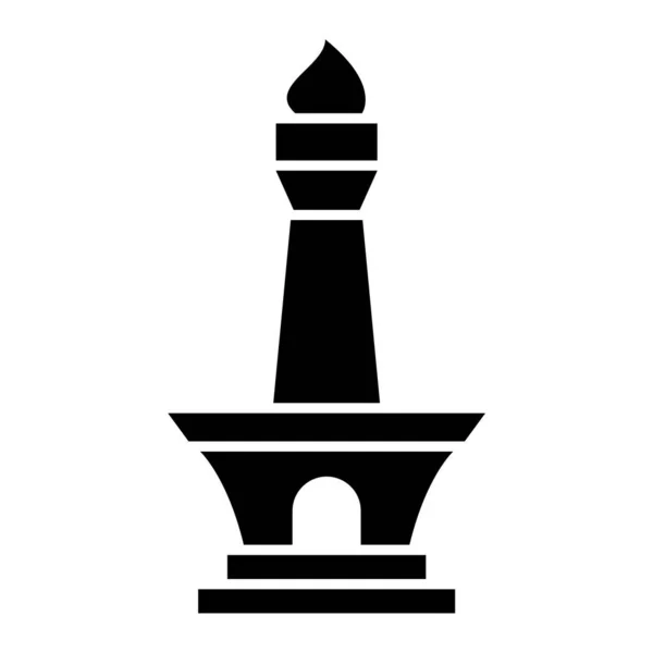 Trofee Pictogram Zwarte Achtergrond — Stockvector