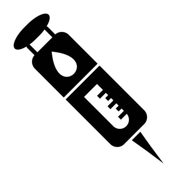 Ikona Strzykawki Medycznej Prosta Ilustracja Ikon Wektora Testu Szczepionkowego Sieci — Wektor stockowy