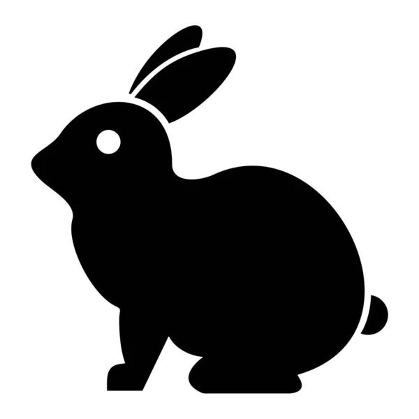 Niedliches Kaninchen Mit Schwarz Weißer Vektorillustration — Stockvektor