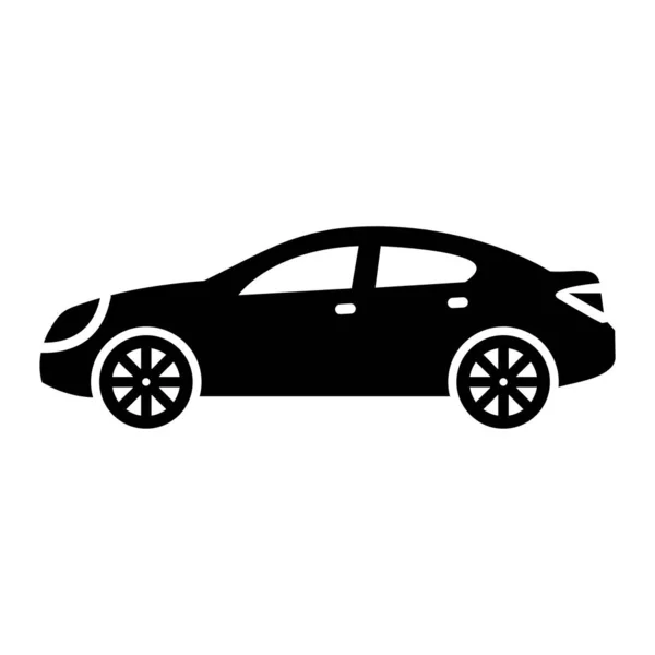 Ícone Carro Ilustração Simples Símbolo Sedan Vetor Sombra — Vetor de Stock