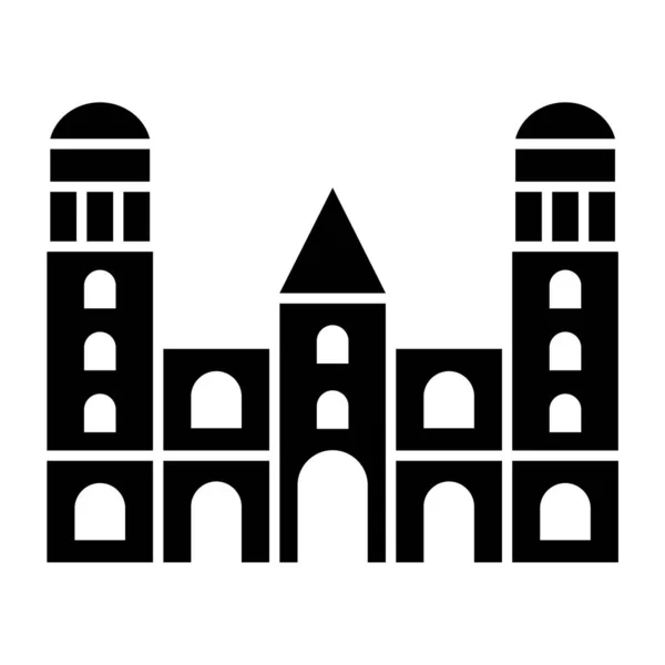 Burg Web Symbol Einfache Illustration — Stockvektor