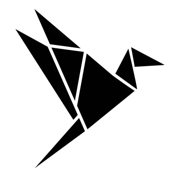 Origami Fågel Ikon Vektor Illustration — Stock vektor