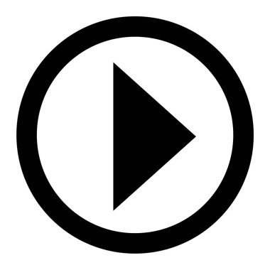 Oynat düğmesi. Basit illüstrasyon