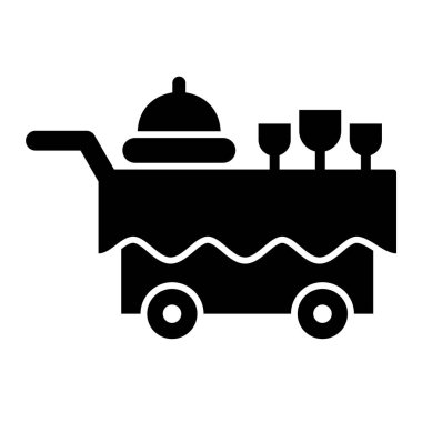 yiyecek dağıtım simgesi vektör illüstrasyonu